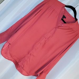 Ann Taylor Mauve Button Down Blouse Size Small